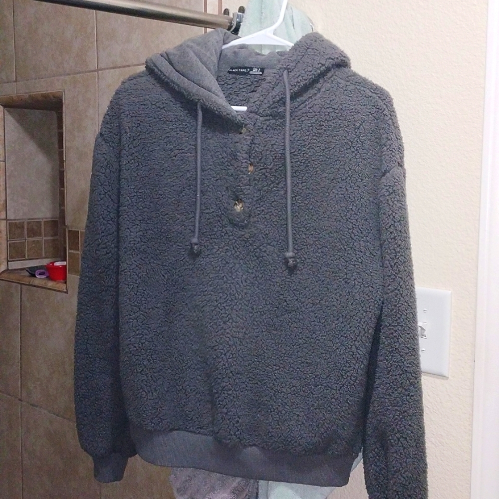 Dark grey henley jacket...